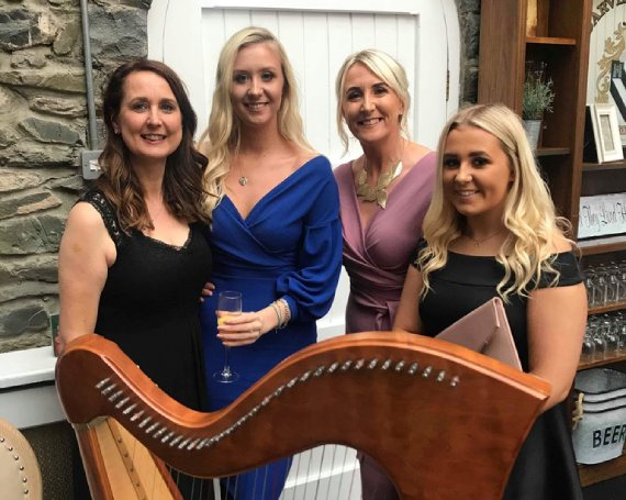 Beautiful harp music at wedding